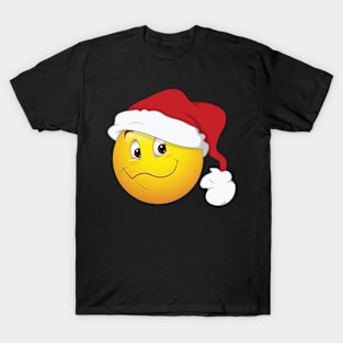 Santa Smiley Face Emoticon T-Shirt